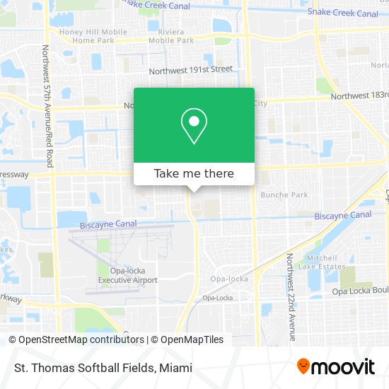 St. Thomas Softball Fields map