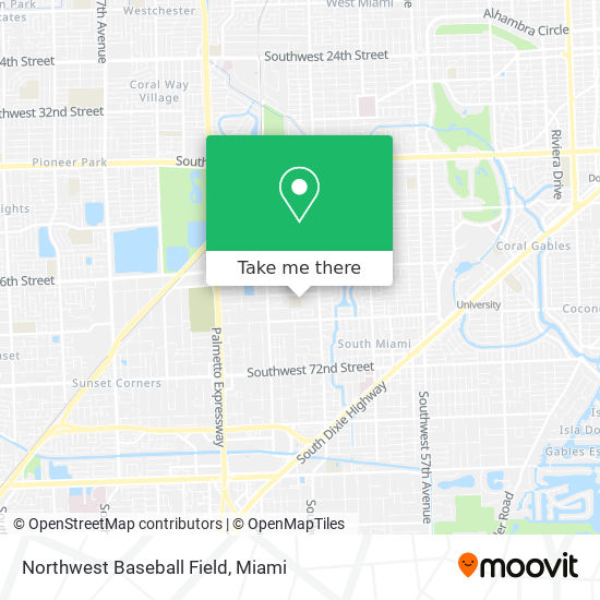 Mapa de Northwest Baseball Field
