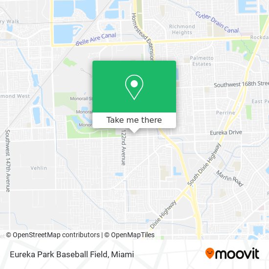 Eureka Park Baseball Field map