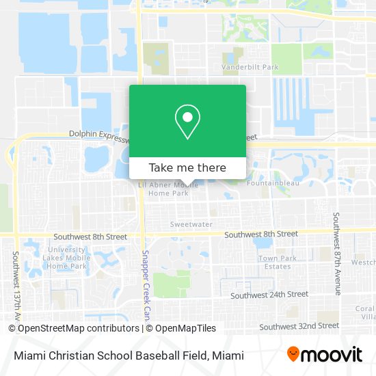 Miami Christian School Baseball Field map