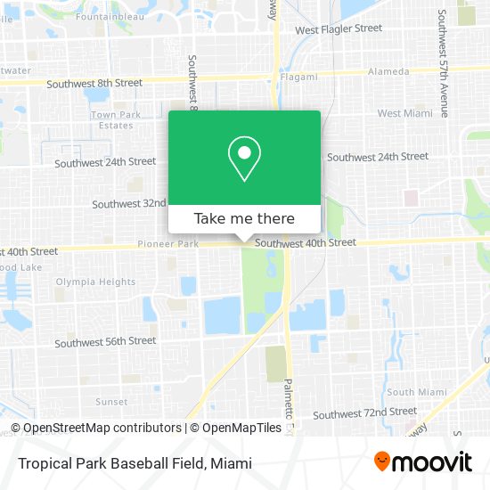 Tropical Park Baseball Field map