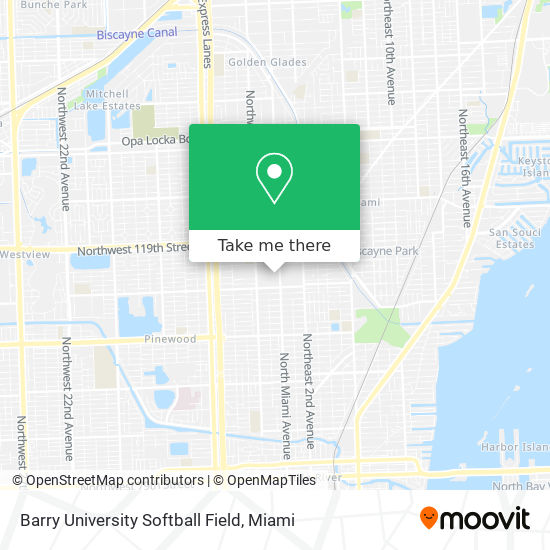 Mapa de Barry University Softball Field