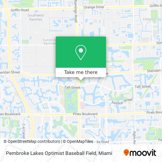 Mapa de Pembroke Lakes Optimist Baseball Field