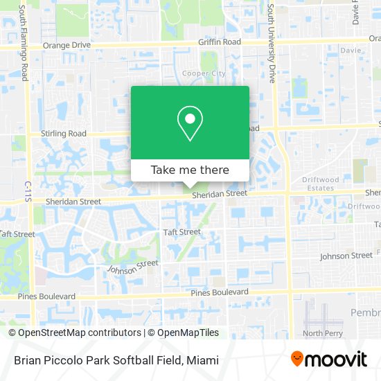 Mapa de Brian Piccolo Park Softball Field