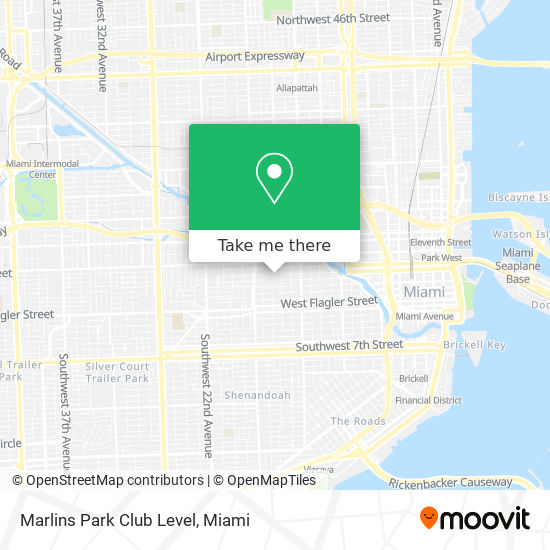 Marlins Park Club Level map