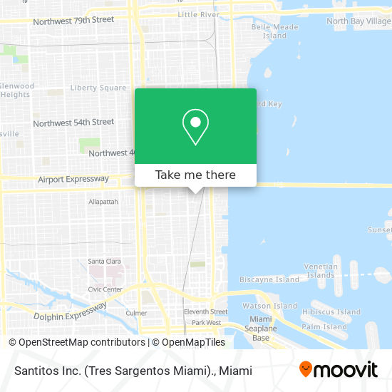 Mapa de Santitos Inc. (Tres Sargentos Miami).