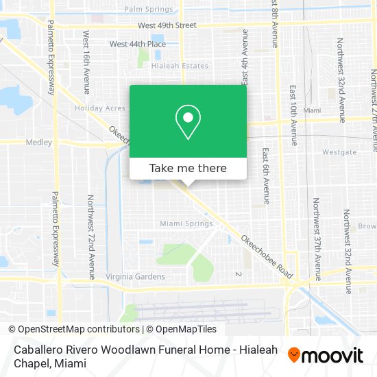 Caballero Rivero Woodlawn Funeral Home - Hialeah Chapel map