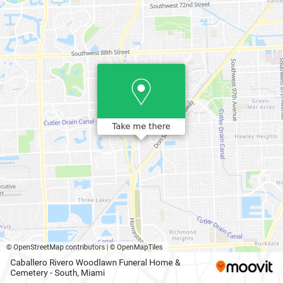 Caballero Rivero Woodlawn Funeral Home & Cemetery - South map