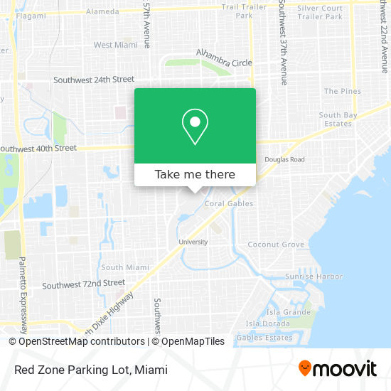 Red Zone Parking Lot map