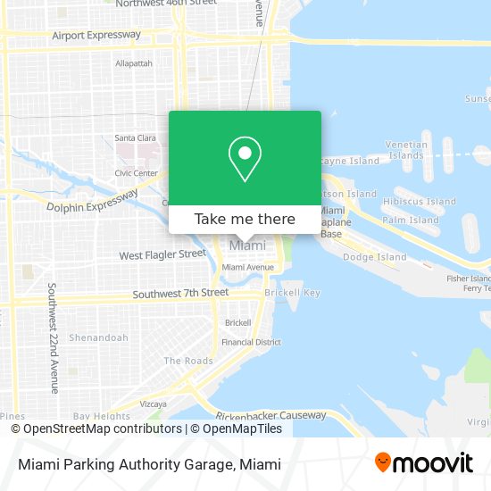 Miami Parking Authority Garage map