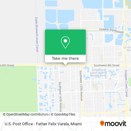 U.S. Post Office - Father Felix Varela map