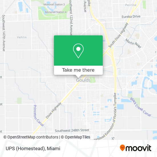 Mapa de UPS (Homestead)