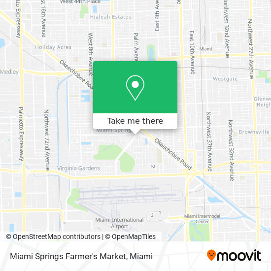 Mapa de Miami Springs Farmer's Market