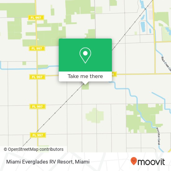 Miami Everglades RV Resort map