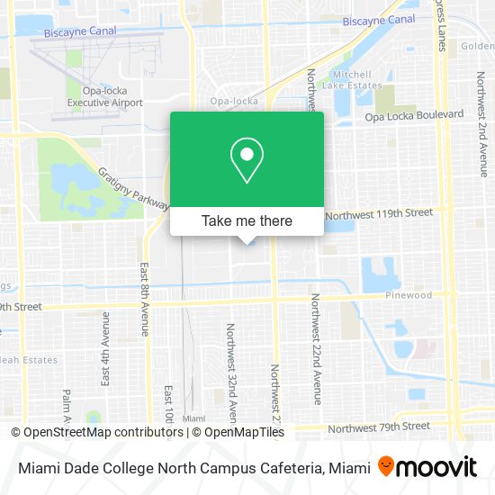 Mapa de Miami Dade College North Campus Cafeteria