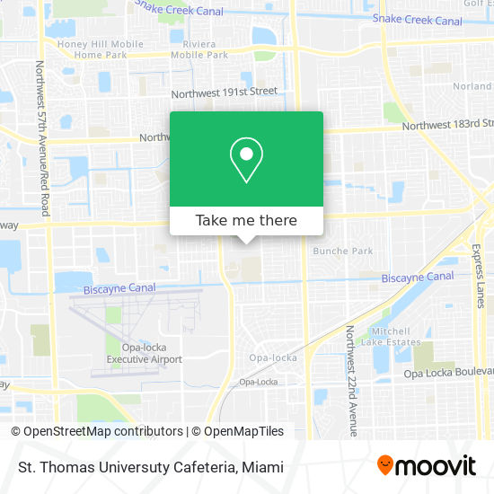 St. Thomas Universuty Cafeteria map