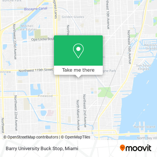 Barry University Buck Stop map