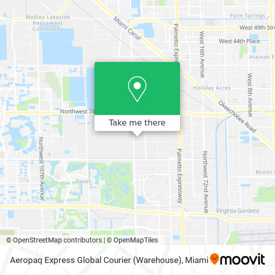 Mapa de Aeropaq Express Global Courier (Warehouse)