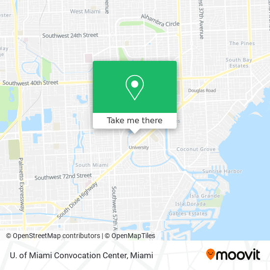 U. of Miami Convocation Center map