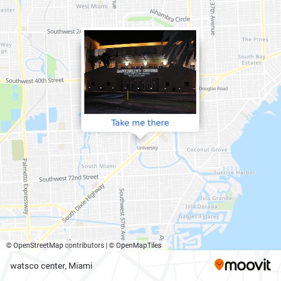 Mapa de watsco center