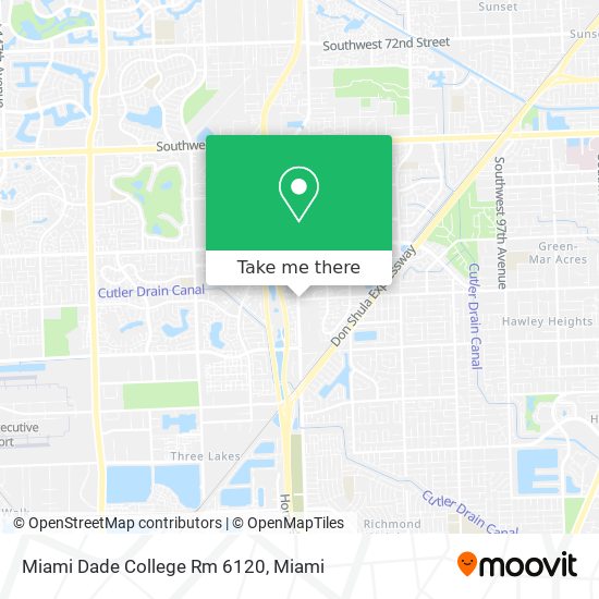 Mapa de Miami Dade College Rm 6120