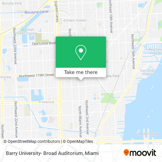 Mapa de Barry University- Broad Auditorium