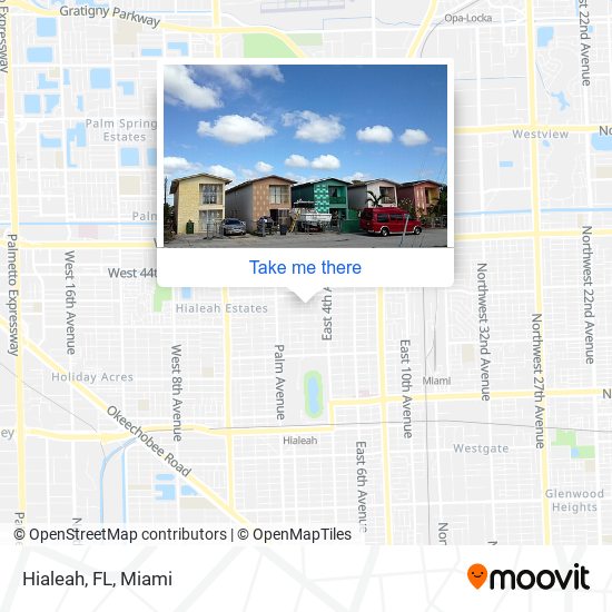 Hialeah, FL map