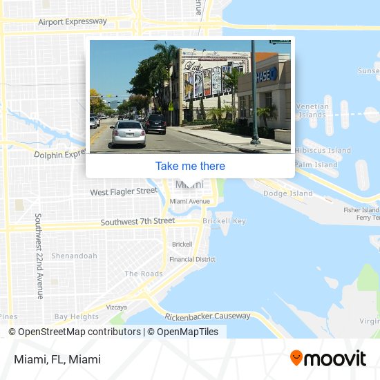 Mapa de Miami, FL
