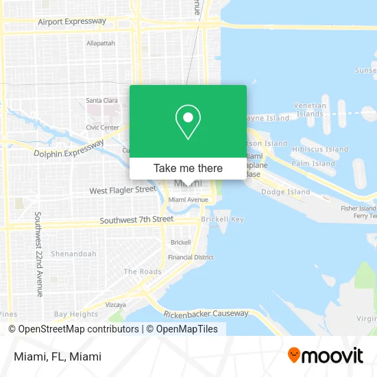 Miami, FL map