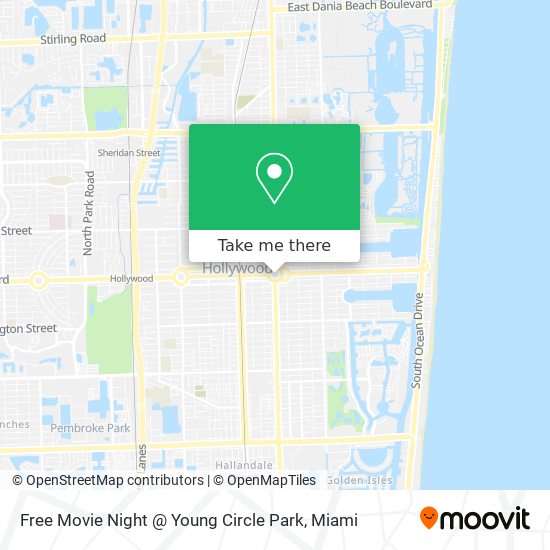 Free Movie Night @ Young Circle Park map
