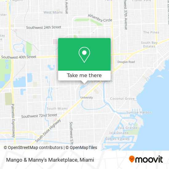 Mapa de Mango & Manny's Marketplace