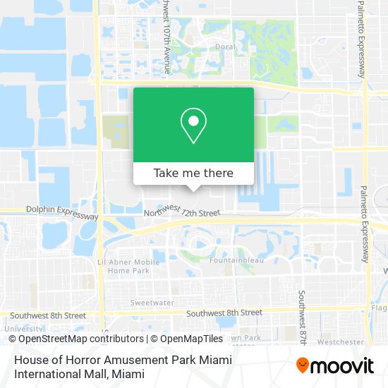 Mapa de House of Horror Amusement Park Miami International Mall