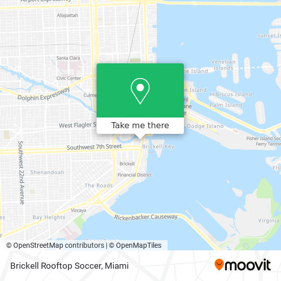 Mapa de Brickell Rooftop Soccer