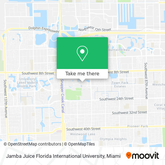 Jamba Juice Florida International University map