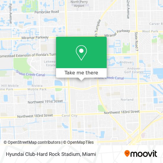 Mapa de Hyundai Club-Hard Rock Stadium