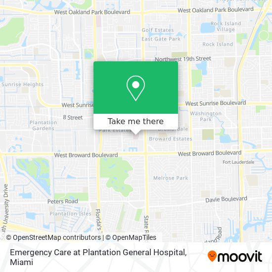 Mapa de Emergency Care at Plantation General Hospital