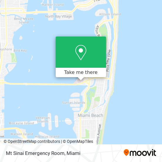 Mapa de Mt Sinai Emergency Room