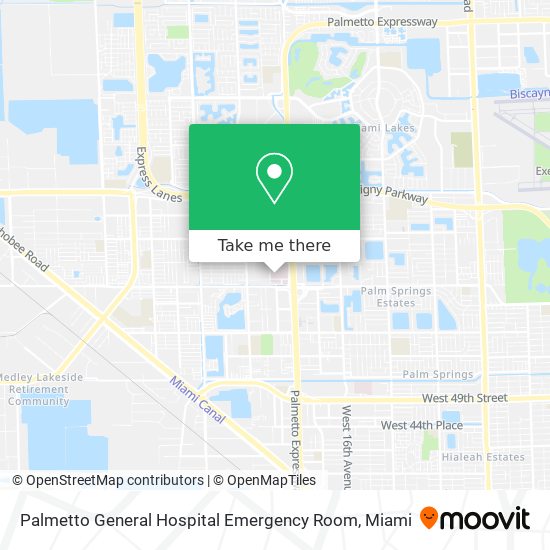 Palmetto General Hospital Emergency Room map