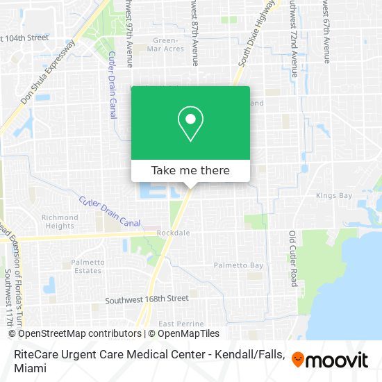 RiteCare Urgent Care Medical Center - Kendall / Falls map