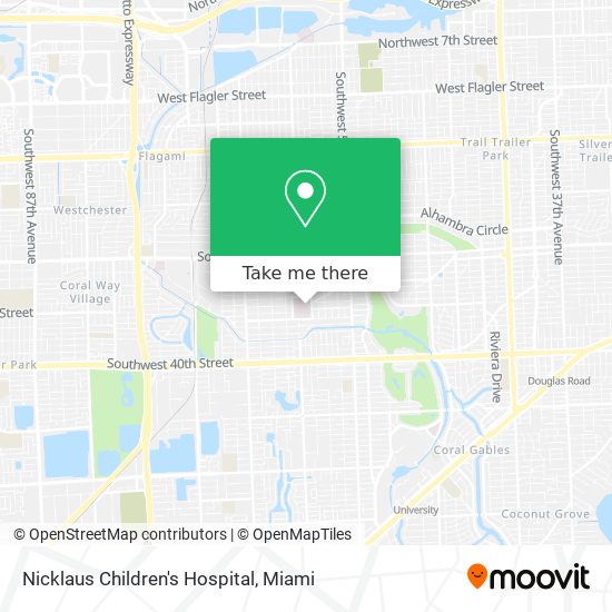 Nicklaus Children's Hospital map