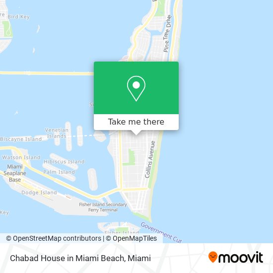 Chabad House in Miami Beach map