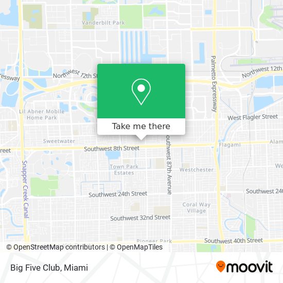 Big Five Club map