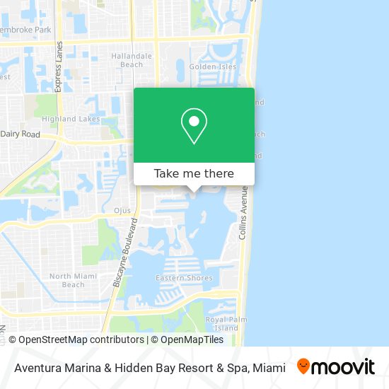 Aventura Marina & Hidden Bay Resort & Spa map