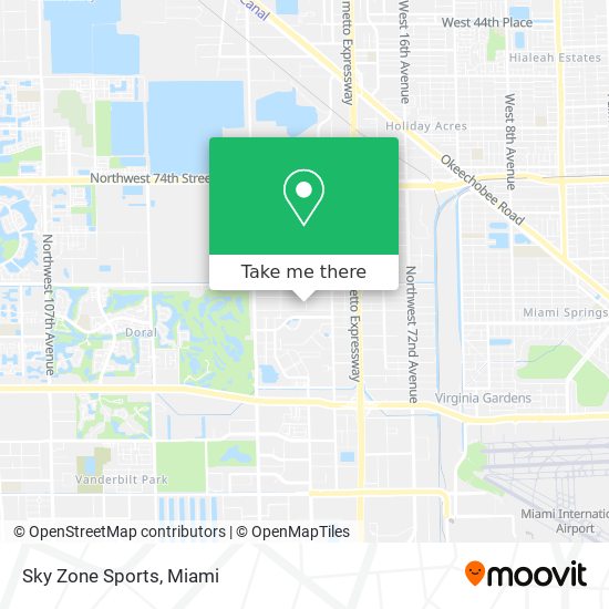 Sky Zone Sports map