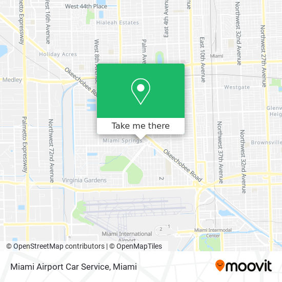 Miami Airport Car Service map