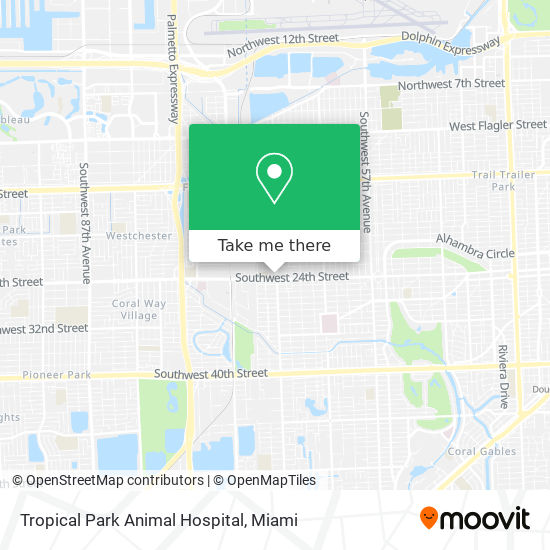 Tropical Park Animal Hospital map