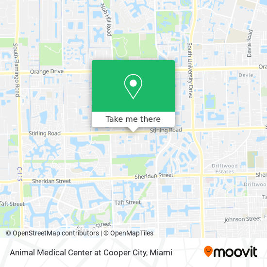 Animal Medical Center at Cooper City map