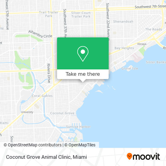 Mapa de Coconut Grove Animal Clinic