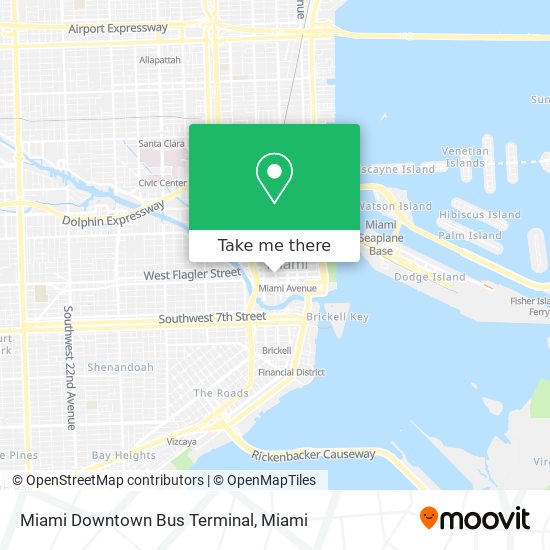 Miami Downtown Bus Terminal map
