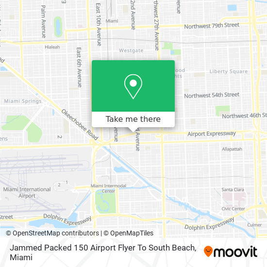 Mapa de Jammed Packed 150 Airport Flyer To South Beach